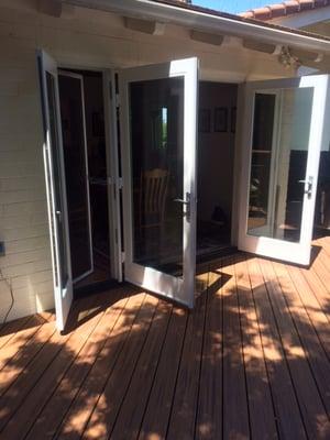 Ultra French doors; Out-swing.