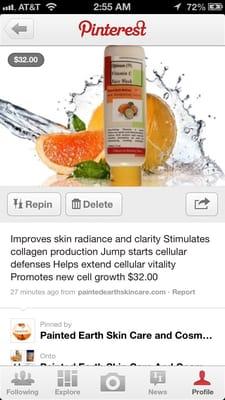 Painted Earth Vitamin C Facial Wash. Natural and incredible