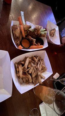 Wings and fries