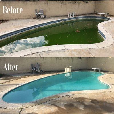 Before and After of pool