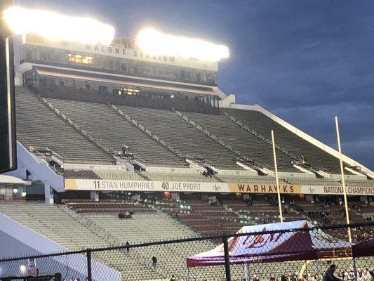 11/28/20. Saturday evening. Warhawks vs. Louisiana Ragin' Cajuns.