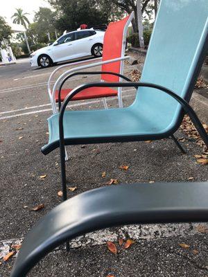 Chairs in the shade to wait.