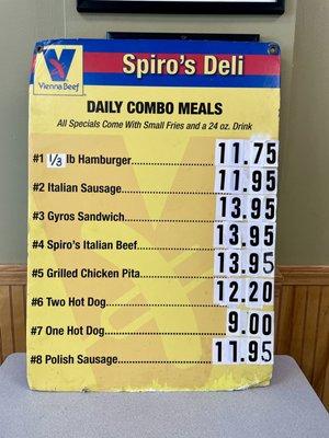 Combo meals 6.22.22