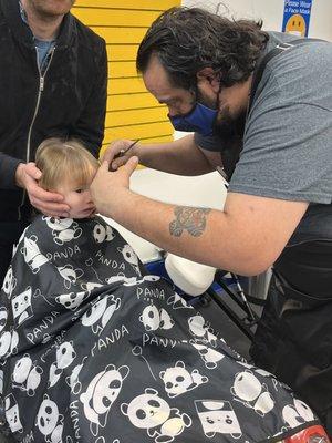 First haircut. No tears or freak outs!