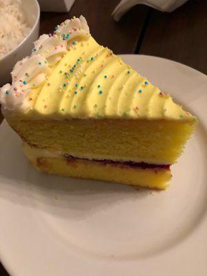 Lemon Raspberry Cake, by the slice