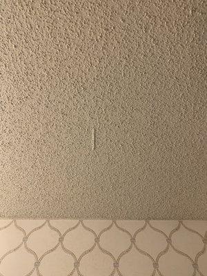 Bathroom ceiling.