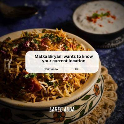 Our matka biryani is a pot of deliciousness waiting to be devoured!