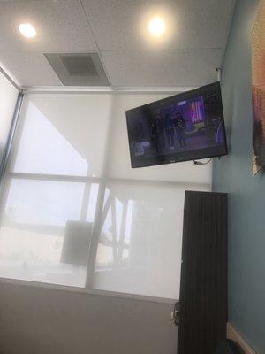 TV available while you wait for your appointment.