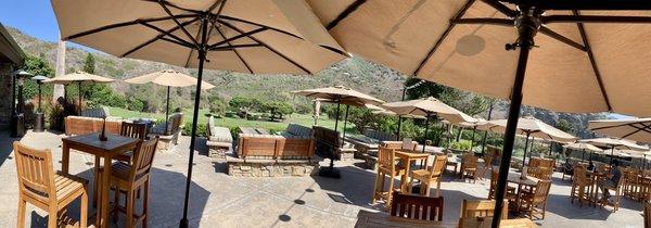 Outdoor dining near Ben Brown's Gold Course Aug 2022