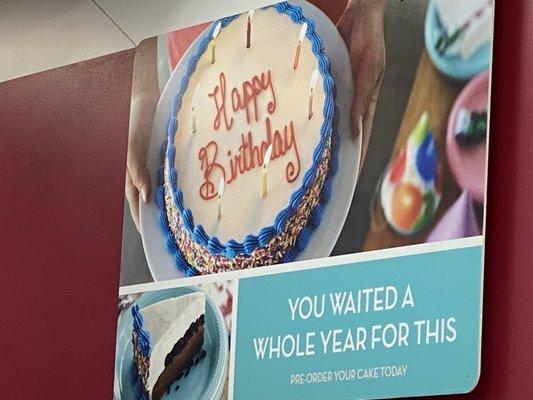 Wall signage in Carvel store