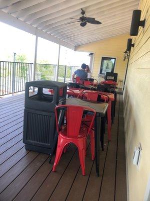 Outside dining area