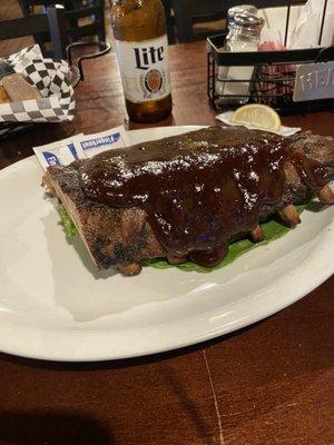 Half rack of ribs.