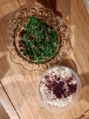 Tabbouleh and mutabal