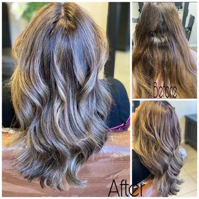 Before and after hair color!