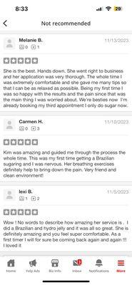 Flagged reviews by yelp