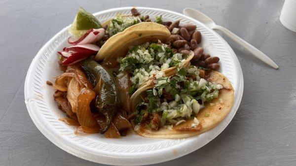 Carne Asada, Al Pastore, and Carnitas