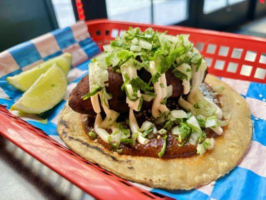 Molote-fried plantain taco