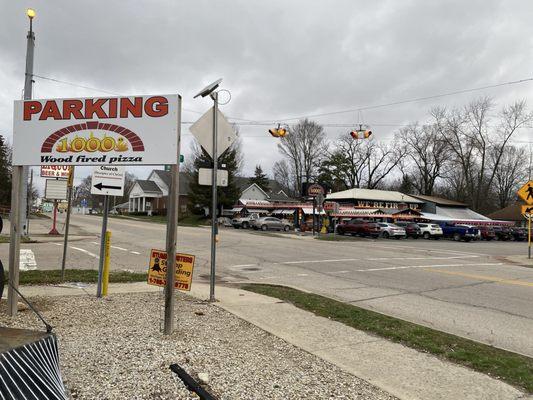 1000 Degrees Woodfired Pizza overflow parking.  4:00 on a Saturday afternoon and hopping!