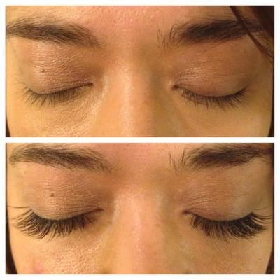 Individually applied lashes done by Gabby