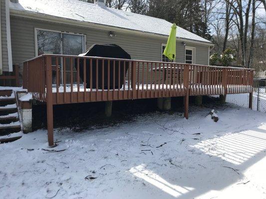 Before & After New Pressure Treated Deck Build in Danbury, CT