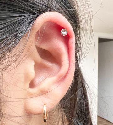 Helix piercing