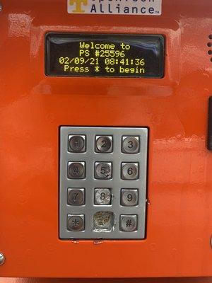 Vandalized equipment making this keypad inoperable.