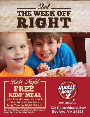 Kids Night is EVERY Tuesday night!