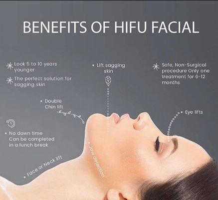 HIFU for face and body lifting. Complimentary consultation available.