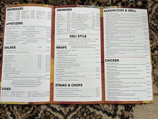 Menu of House of Pizza