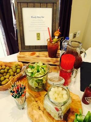 Bloody Mary Bar at a Bridal Shower!