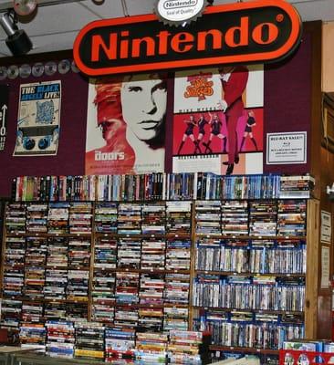 Nice selection of video games, movies, and cds!