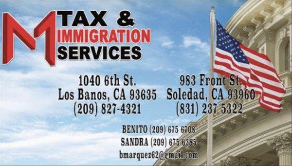 M Tax and Immigration Services.