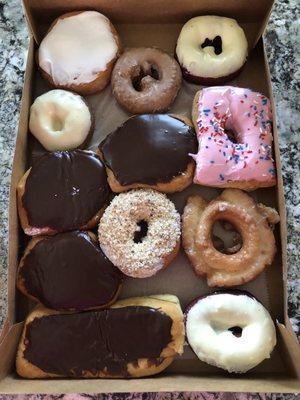 a dozen fresh donuts