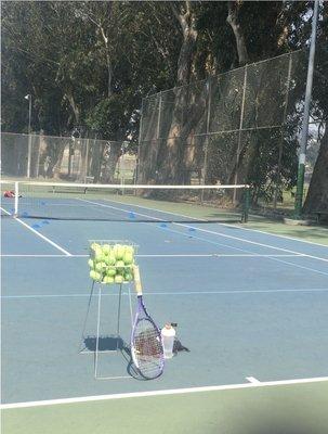 Tennis gear.  No racquet? No problem;  we have several spare racquets