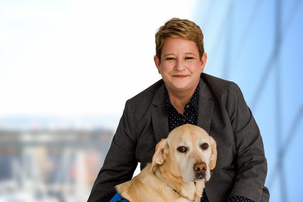 Janice Langbehn, Family Law Attorney and Lexi, Service Dog