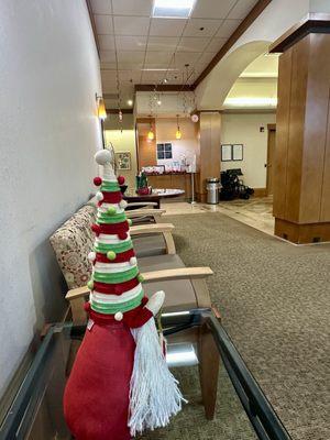 Lovely XMAS decorations in Comfortable Waiting Room!