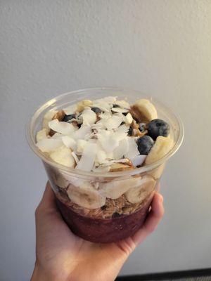 Large almond acai bowl