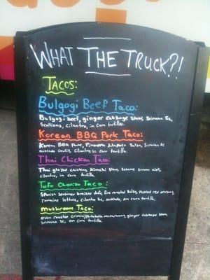 Taco menu