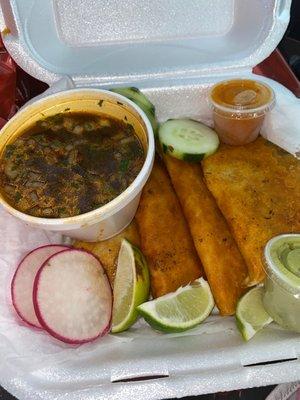 Birria and consomé