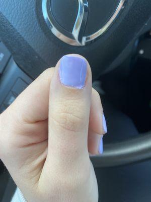 uneven gel, gel over the cuticles