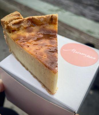 Parisian Flan Slice w/ Tahitian vanilla from Maison Nico Bakery - OMG sooo good!! And the crust incredibly flaky but not overly buttery $8