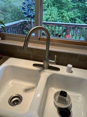 Yes we will install whatever faucet you choose, we like that you're apart of the solution - it's your kitchen!