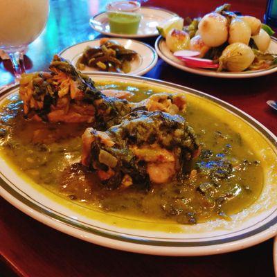 Chicken in green sauce