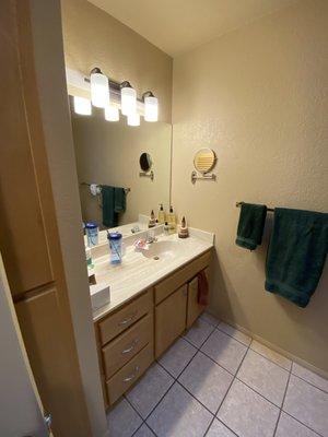 Master bathroom sink before