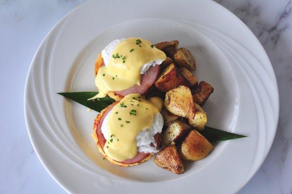 Eggs Benedict with Lilikoi Hollandaise