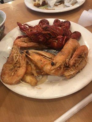 Craw fish and shrimp