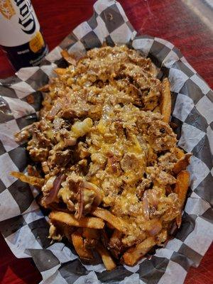 Cheesesteak fries (no peppers)