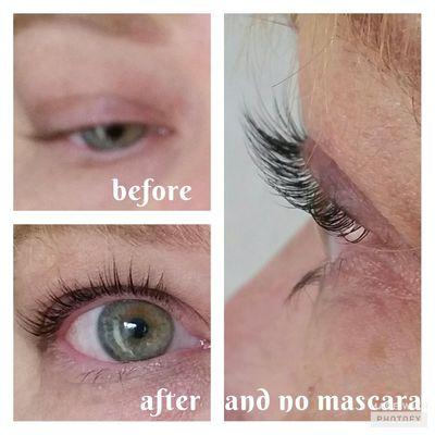 Eyelash lift and tint