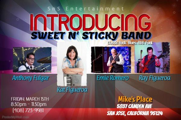 Sweet n' Sticky band Classic Rock, 70's - 80's - 90's Funk and R&B