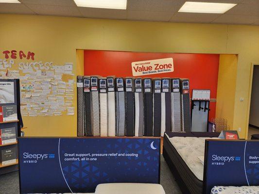 Mattresses starting at $169.99- $699.99 in our Value Zone